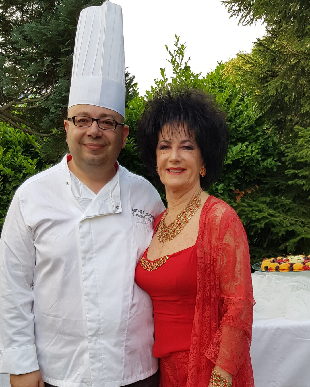 Andrea Lopopolo con Marina Castelnuovo a Varese, celebre sosia di Liz Taylor