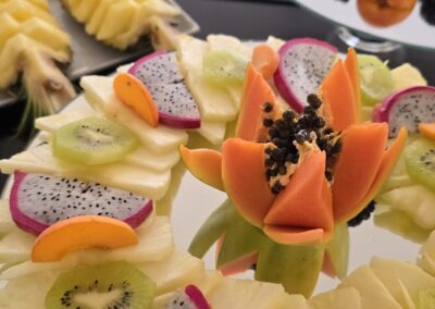 Macedonie di frutta pronte realizzate dai corsisti durante il corso di Pasticceria della Frutta – formazione professionale